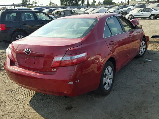 4T1BE46K89U381463 - 2009 TOYOTA CAMRY BASE RED photo 4