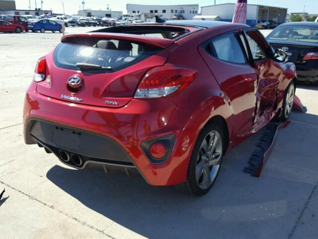 KMHTC6AE3FU234549 - 2015 HYUNDAI VELOSTER MAROON photo 4