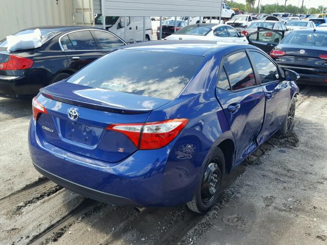 2T1BURHE5GC609960 - 2016 TOYOTA COROLLA L BLUE photo 4