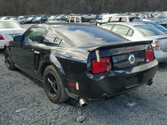 1ZVHT82H575308691 - 2007 FORD MUSTANG GT BLACK photo 3