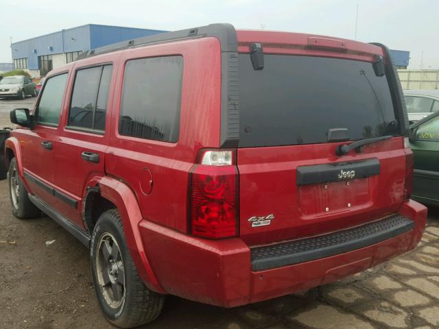 1J8HG48K96C208874 - 2006 JEEP COMMANDER RED photo 3
