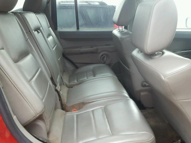 1J8HG48K96C208874 - 2006 JEEP COMMANDER RED photo 6