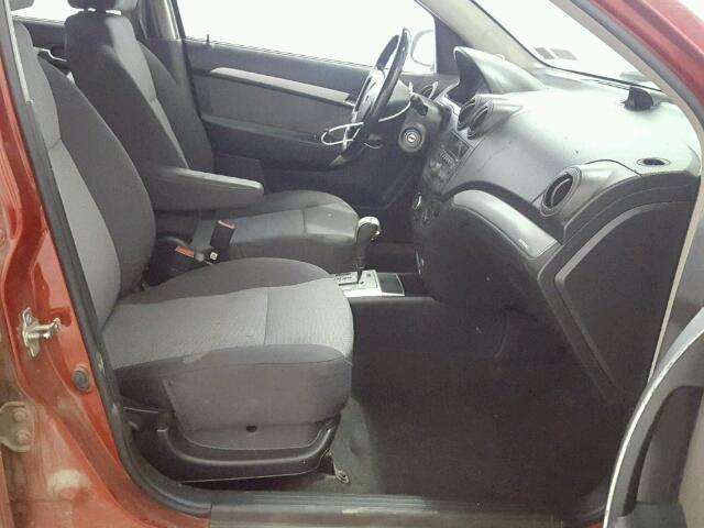 KL1TD6DE0AB101613 - 2010 CHEVROLET AVEO LS RED photo 5