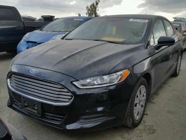 3FA6P0G75ER122620 - 2014 FORD FUSION S BLACK photo 2