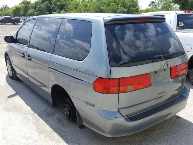 2HKRL18541H612758 - 2001 HONDA ODYSSEY LX GRAY photo 3