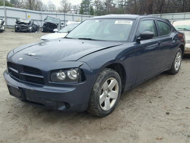 2B3KA43R08H143031 - 2008 DODGE CHARGER BLUE photo 2