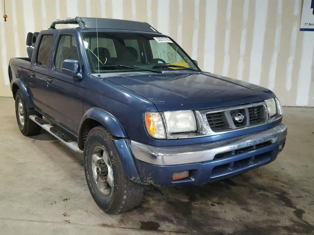 1N6ED27YXYC402102 - 2000 NISSAN FRONTIER C BLUE photo 1