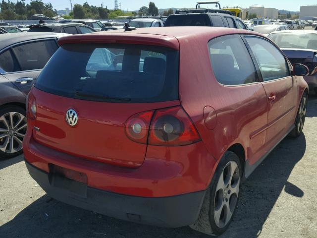 WVWFV71K86W075409 - 2006 VOLKSWAGEN NEW GTI RED photo 4