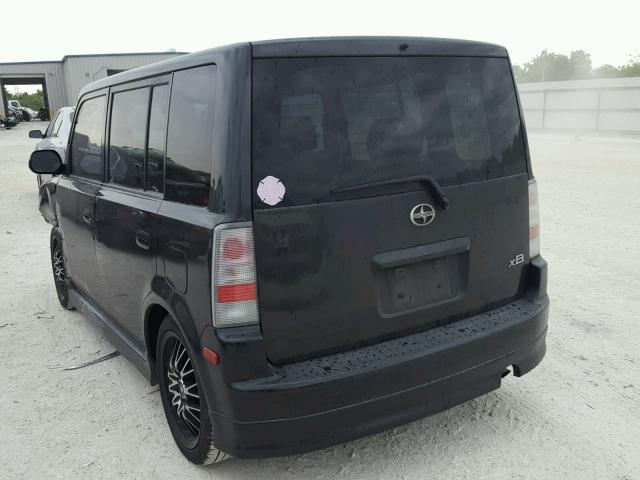 JTLKT334564100651 - 2006 TOYOTA SCION XB BLACK photo 3