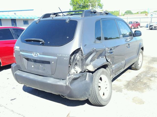 KM8JN12D87U665724 - 2007 HYUNDAI TUCSON SE GRAY photo 4