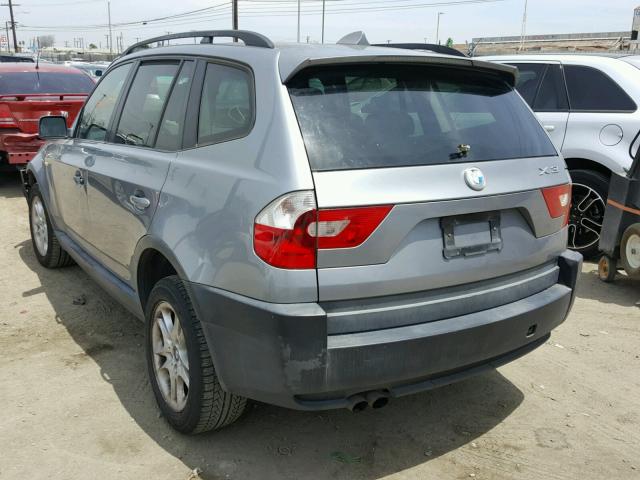 WBXPA73435WC49843 - 2005 BMW X3 2.5I GRAY photo 3