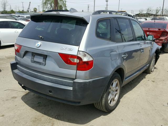 WBXPA73435WC49843 - 2005 BMW X3 2.5I GRAY photo 4