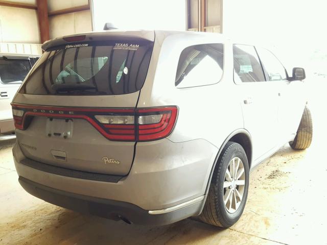 1C4RDHAG1EC405215 - 2014 DODGE DURANGO SX SILVER photo 4