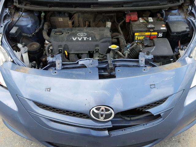 JTDBT903981200508 - 2008 TOYOTA YARIS BLUE photo 7