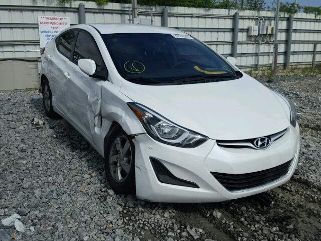 5NPDH4AE4FH566637 - 2015 HYUNDAI ELANTRA SE WHITE photo 1