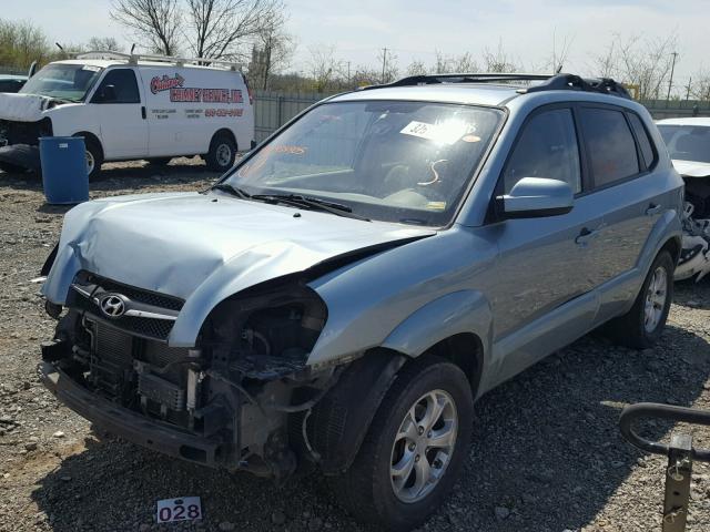 KM8JN12D69U934905 - 2009 HYUNDAI TUCSON SE BLUE photo 2