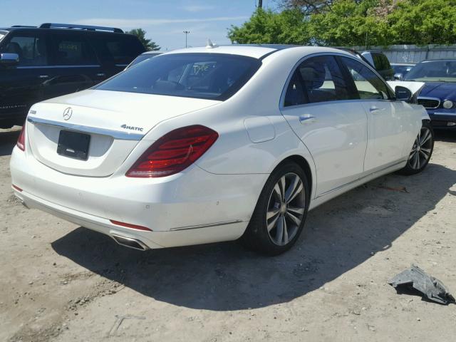 WDDUG8FB2FA172642 - 2015 MERCEDES-BENZ S 550 4MAT WHITE photo 4