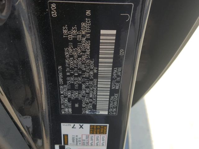 JTLKT324664074448 - 2006 TOYOTA SCION XB BLACK photo 10