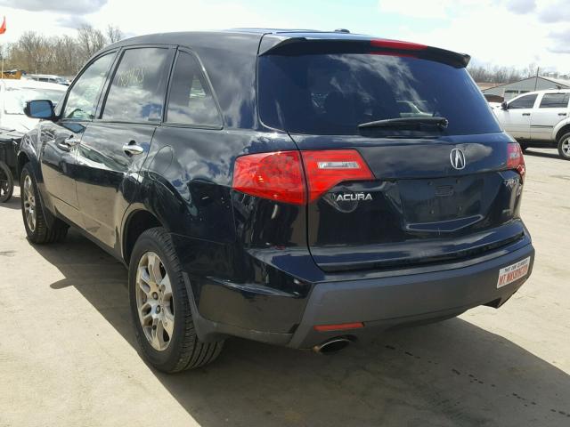 2HNYD28267H528621 - 2007 ACURA MDX BLACK photo 3