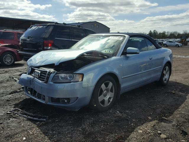 WAUAC48H45K018541 - 2005 AUDI A4 1.8 CAB BLUE photo 2