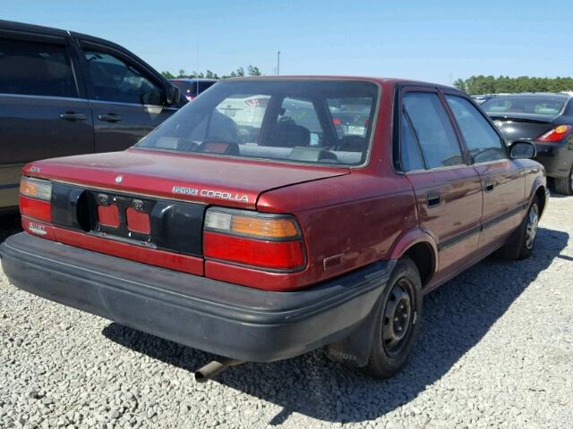 1NXAE94A6LZ159188 - 1990 TOYOTA COROLLA DL RED photo 4