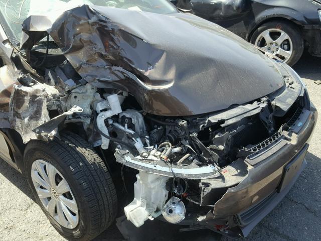 3VW2K7AJ9EM295653 - 2014 VOLKSWAGEN JETTA BASE Շագանակագույն լուսանկար 9