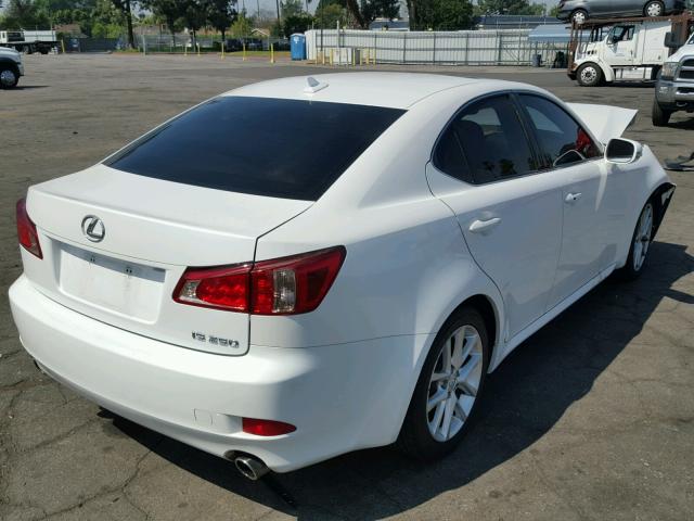 JTHBF5C24B5133091 - 2011 LEXUS IS 250 WHITE photo 4