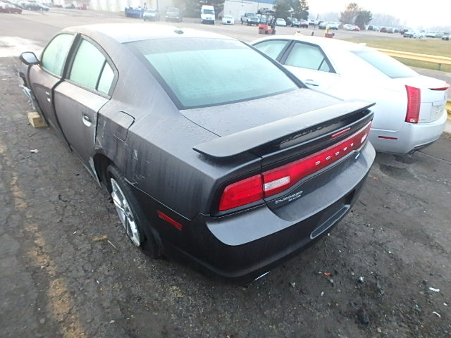 2C3CDXDT4DH681591 - 2013 DODGE CHARGER R/ GRAY photo 3