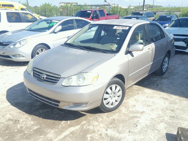 1NXBR32E53Z172784 - 2003 TOYOTA COROLLA CE BEIGE photo 2