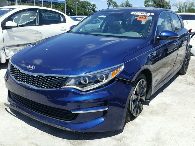 5XXGU4L36GG068831 - 2016 KIA OPTIMA EX BLUE photo 2