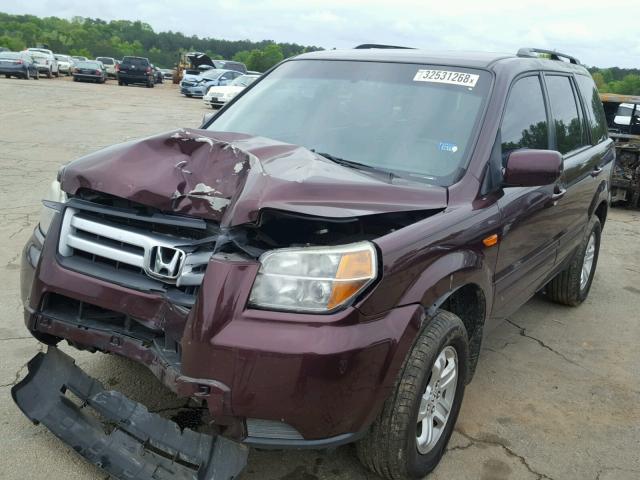 5FNYF28248B018940 - 2008 HONDA PILOT VP BURGUNDY photo 2