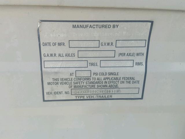 1EA1L2922R1461528 - 1994 TERR CAMPER WHITE photo 10