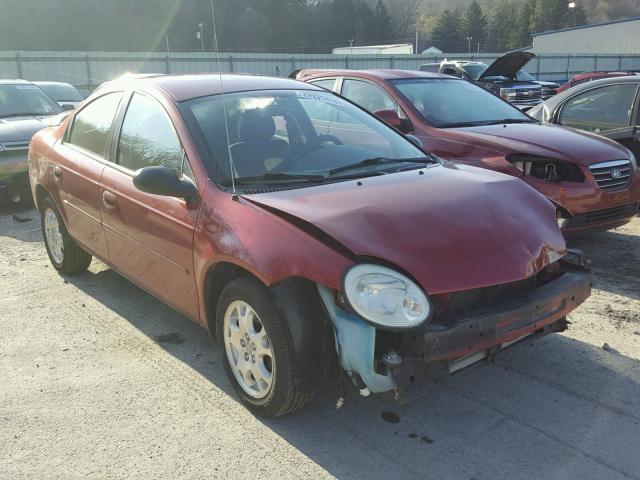 1B3ES56C24D513992 - 2004 DODGE NEON SXT BURGUNDY photo 1