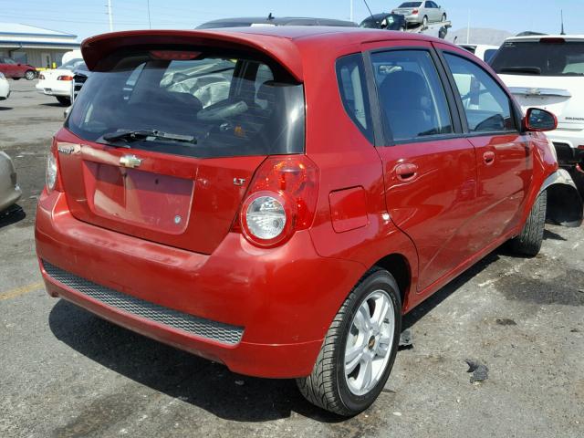 KL1TD6DE6BB119793 - 2011 CHEVROLET AVEO LS RED photo 4