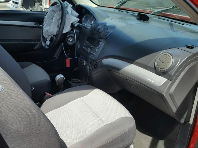KL1TD6DE6BB119793 - 2011 CHEVROLET AVEO LS RED photo 5