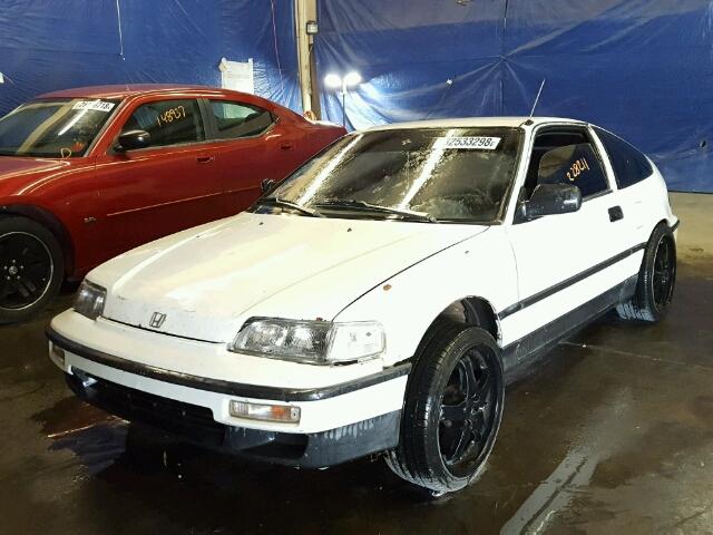 JHMED8368MS019641 - 1991 HONDA CIVIC CRX WHITE photo 2