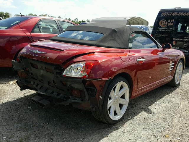 1C3AN65L05X056003 - 2005 CHRYSLER CROSSFIRE RED photo 4