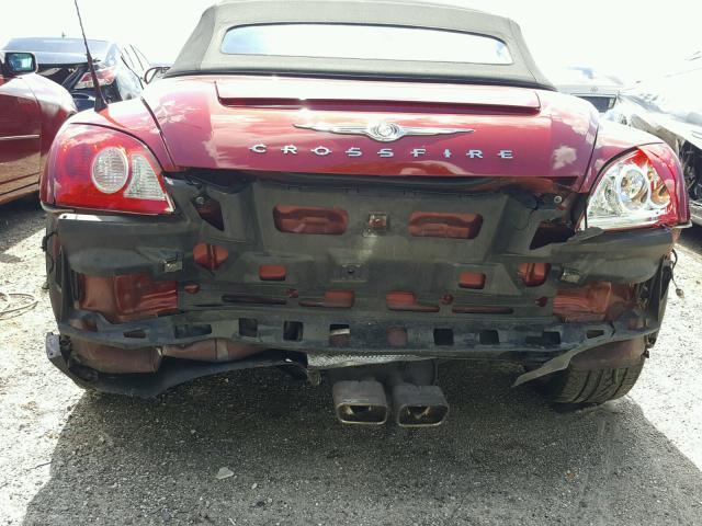 1C3AN65L05X056003 - 2005 CHRYSLER CROSSFIRE RED photo 9