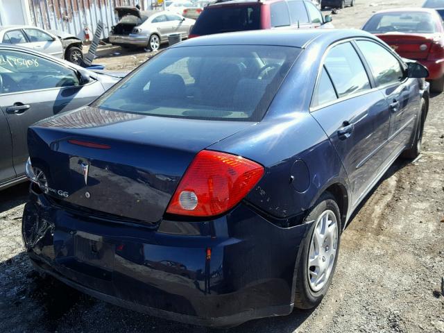 1G2ZF57B984244507 - 2008 PONTIAC G6 VALUE L BLUE photo 4