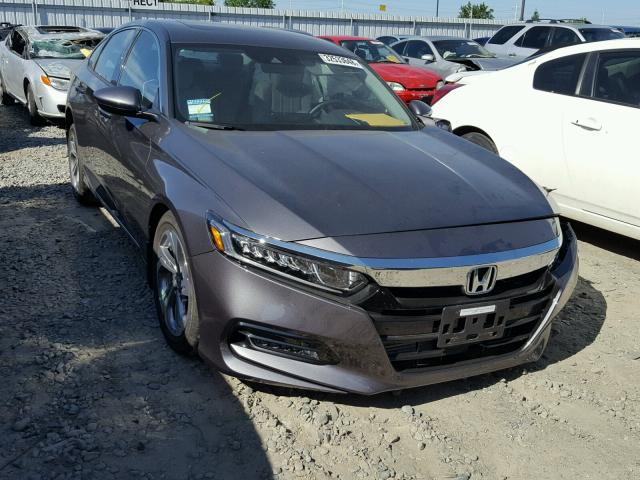 1HGCV1F59JA010482 - 2018 HONDA ACCORD EXL GRAY photo 1