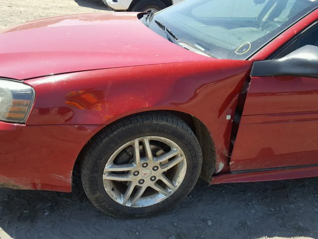 2G2WR554461302580 - 2006 PONTIAC GRAND PRIX RED photo 9