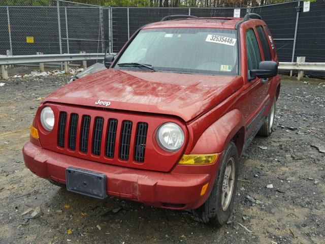 1J4GK38KX5W645950 - 2005 JEEP LIBERTY RE RED photo 2
