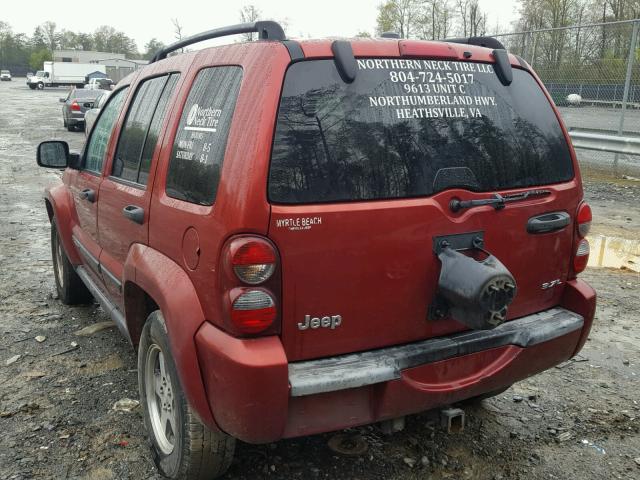 1J4GK38KX5W645950 - 2005 JEEP LIBERTY RE RED photo 3