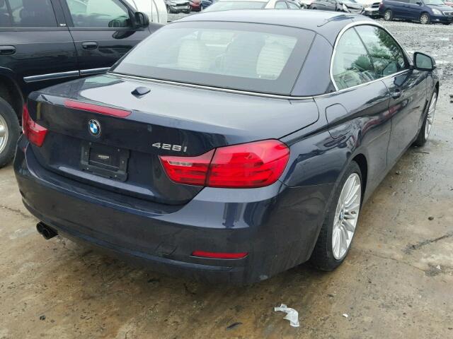 WBA3V7C56G5A26212 - 2016 BMW 428 I BLUE photo 4