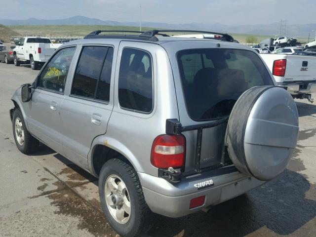 KNDJA723125163666 - 2002 KIA SPORTAGE SILVER photo 3