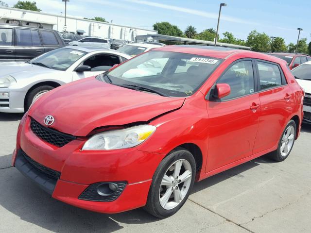 2T1LE40E89C007797 - 2009 TOYOTA COROLLA MA RED photo 2