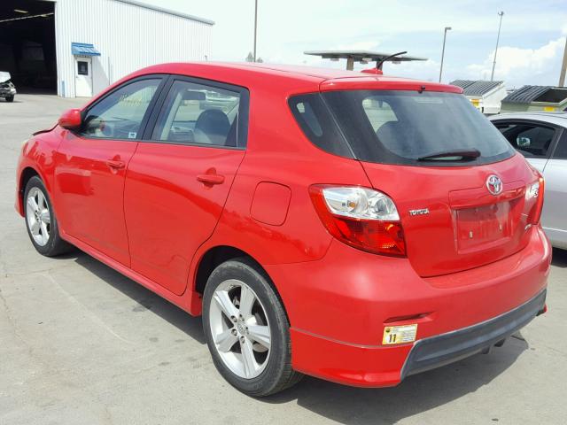 2T1LE40E89C007797 - 2009 TOYOTA COROLLA MA RED photo 3