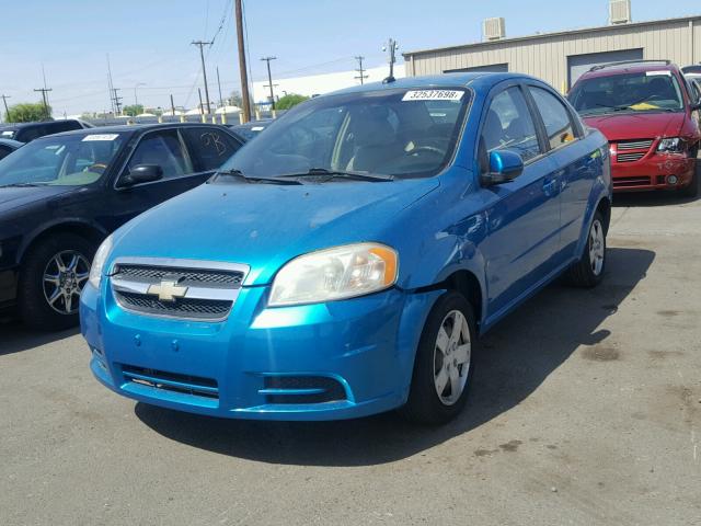 KL1TD56E39B390652 - 2009 CHEVROLET AVEO LS TEAL photo 2