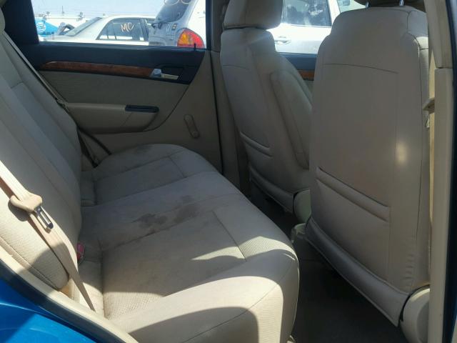 KL1TD56E39B390652 - 2009 CHEVROLET AVEO LS TEAL photo 6