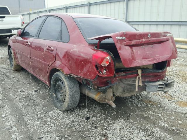 KL5JD56Z97K548689 - 2007 SUZUKI FORENZA BA MAROON photo 3